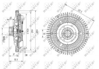 Clutch, radiator fan 49581 NRF
