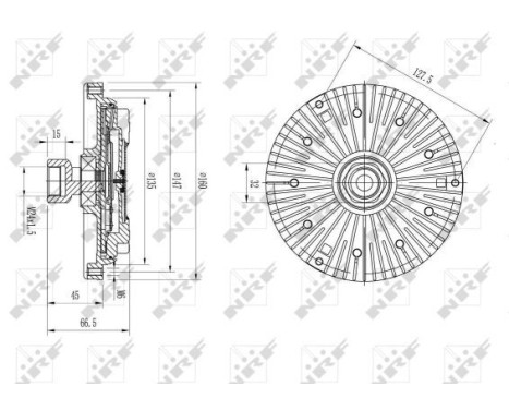 Clutch, radiator fan 49582 NRF, Image 2