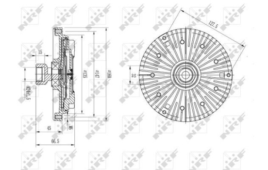 Clutch, radiator fan 49582 NRF