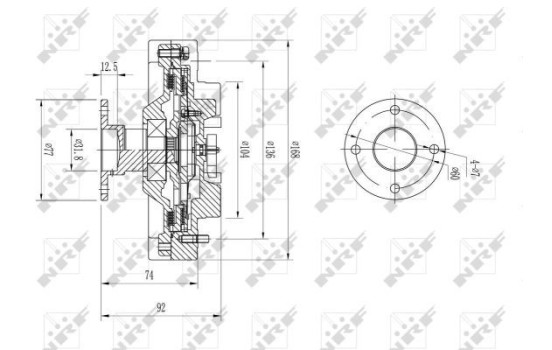 Clutch, radiator fan 49585 NRF, Image 5