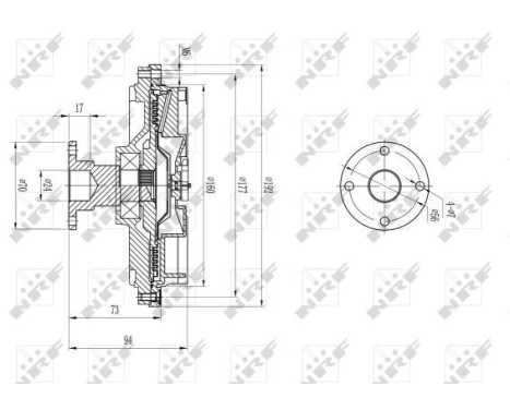 Clutch, radiator fan 49591 NRF
