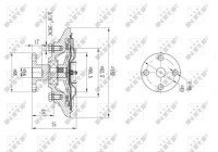 Clutch, radiator fan 49592 NRF