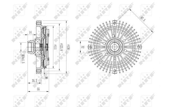 Clutch, radiator fan 49599 NRF, Image 5