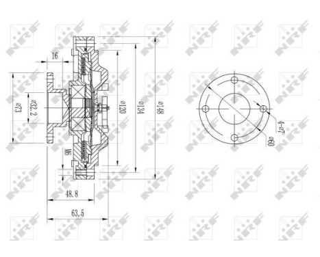 Clutch, radiator fan 49603 NRF, Image 5