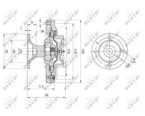 Clutch, radiator fan 49612 NRF, Image 2