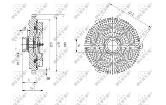 Clutch, radiator fan 49622 NRF