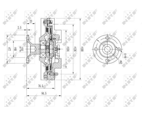 Clutch, radiator fan 49624 NRF, Image 5