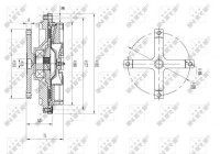 Clutch, radiator fan 49632 NRF