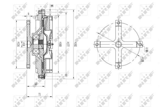 Clutch, radiator fan 49632 NRF