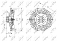 Clutch, radiator fan 49633 NRF