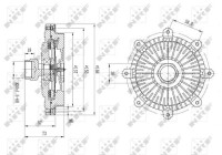 Clutch, radiator fan 49635 NRF