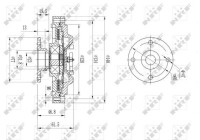 Clutch, radiator fan 49639 NRF