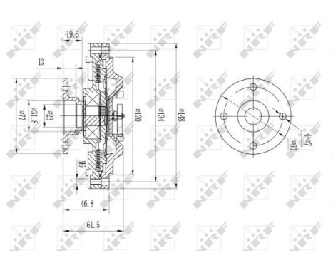 Clutch, radiator fan 49639 NRF