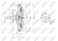 Clutch, radiator fan 49644 NRF