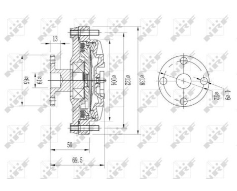 Clutch, radiator fan 49652 NRF, Image 2