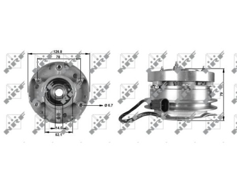 Clutch, radiator fan 49700 NRF, Image 5