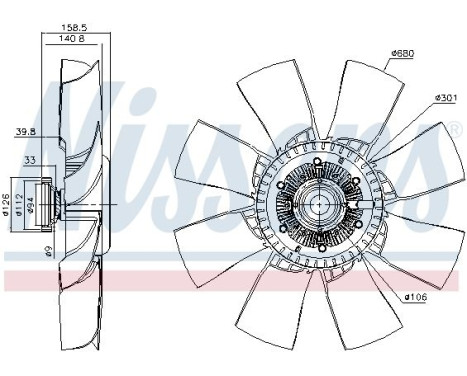 Clutch, radiator fan 86103 Nissens