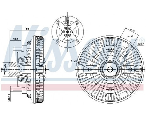 Clutch, radiator fan 86223 Nissens