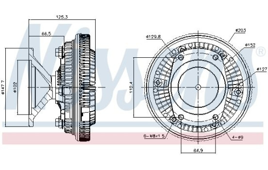 Clutch, radiator fan 86224 Nissens