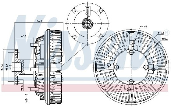 Clutch, radiator fan 86226 Nissens