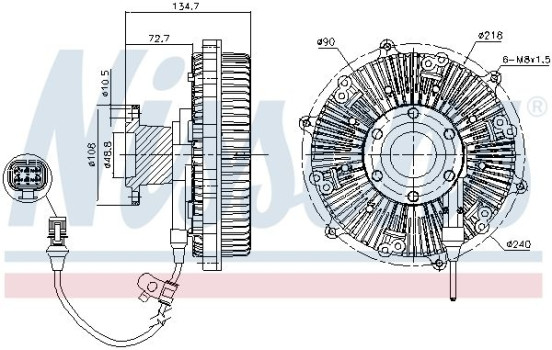 Clutch, radiator fan 86229 Nissens