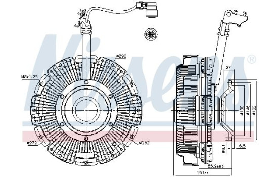 Clutch, radiator fan 86241 Nissens