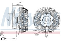 Clutch, radiator fan 86243 Nissens