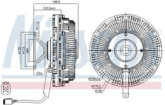 Clutch, radiator fan 86243 Nissens