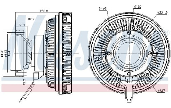Clutch, radiator fan 86250 Nissens