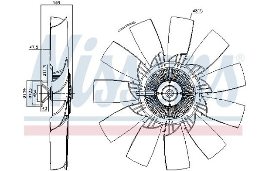 Clutch, radiator fan 86259 Nissens