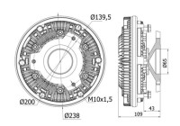 Clutch, radiator fan BEHR