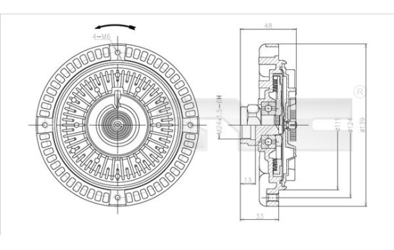 Clutch, radiator fan, Image 2