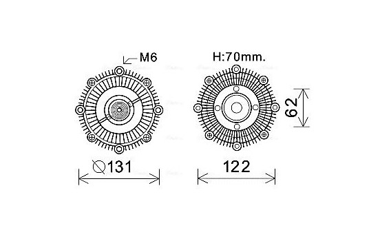 Clutch, radiator fan