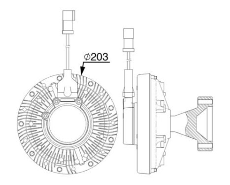 Clutch, radiator fan, Image 2