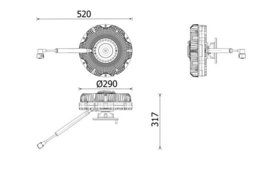 Clutch, radiator fan