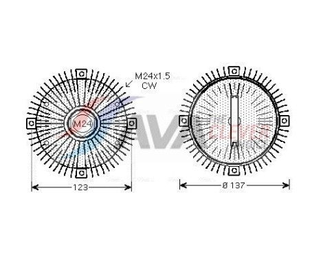 Clutch, radiator fan