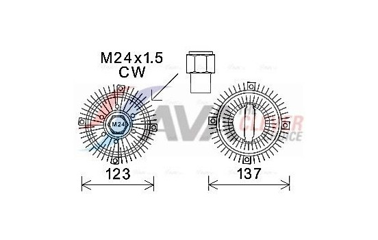 Clutch, radiator fan
