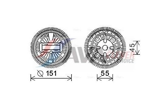 Clutch, radiator fan