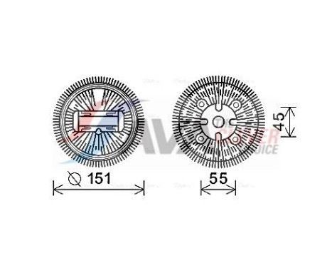 Clutch, radiator fan