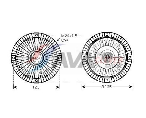 Clutch, radiator fan