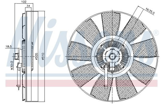 Clutch, radiator fan 86218 Nissens, Image 6