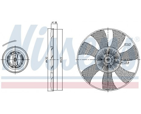 Clutch, radiator fan 86221 Nissens, Image 5