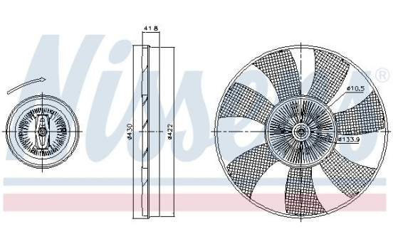 Clutch, radiator fan 86222 Nissens, Image 5