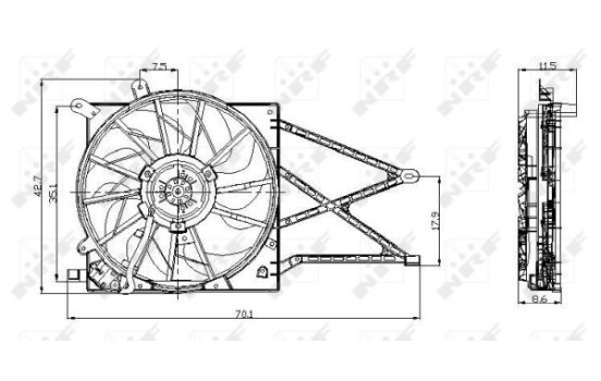 Cooling fan 47015 NRF