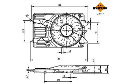Cooling fan 47020 NRF, Image 2