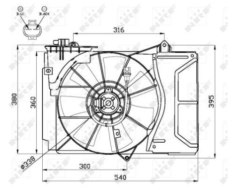 Cooling fan 47055 NRF, Image 2