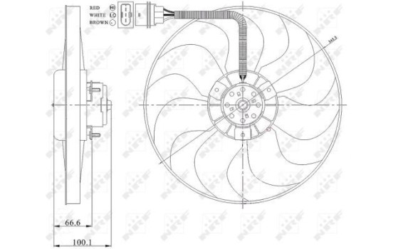 Cooling fan 47204 NRF, Image 2