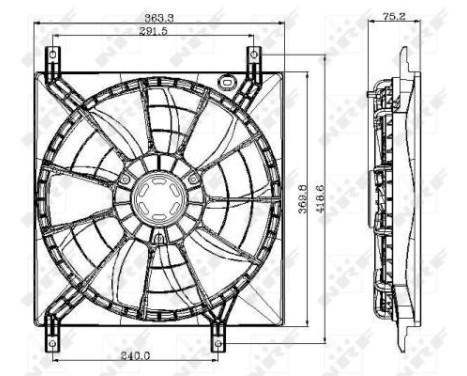 Cooling fan 47257 NRF, Image 2