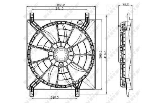 Cooling fan 47257 NRF