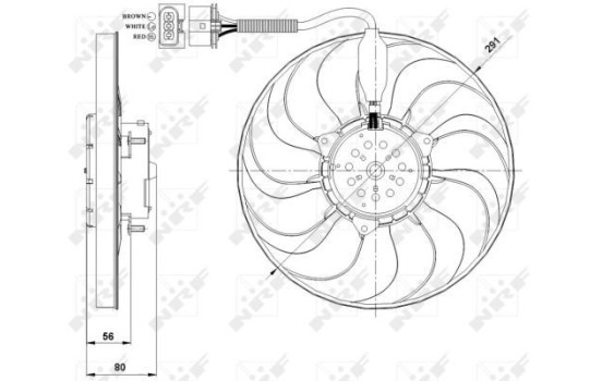 Cooling fan 47392 NRF